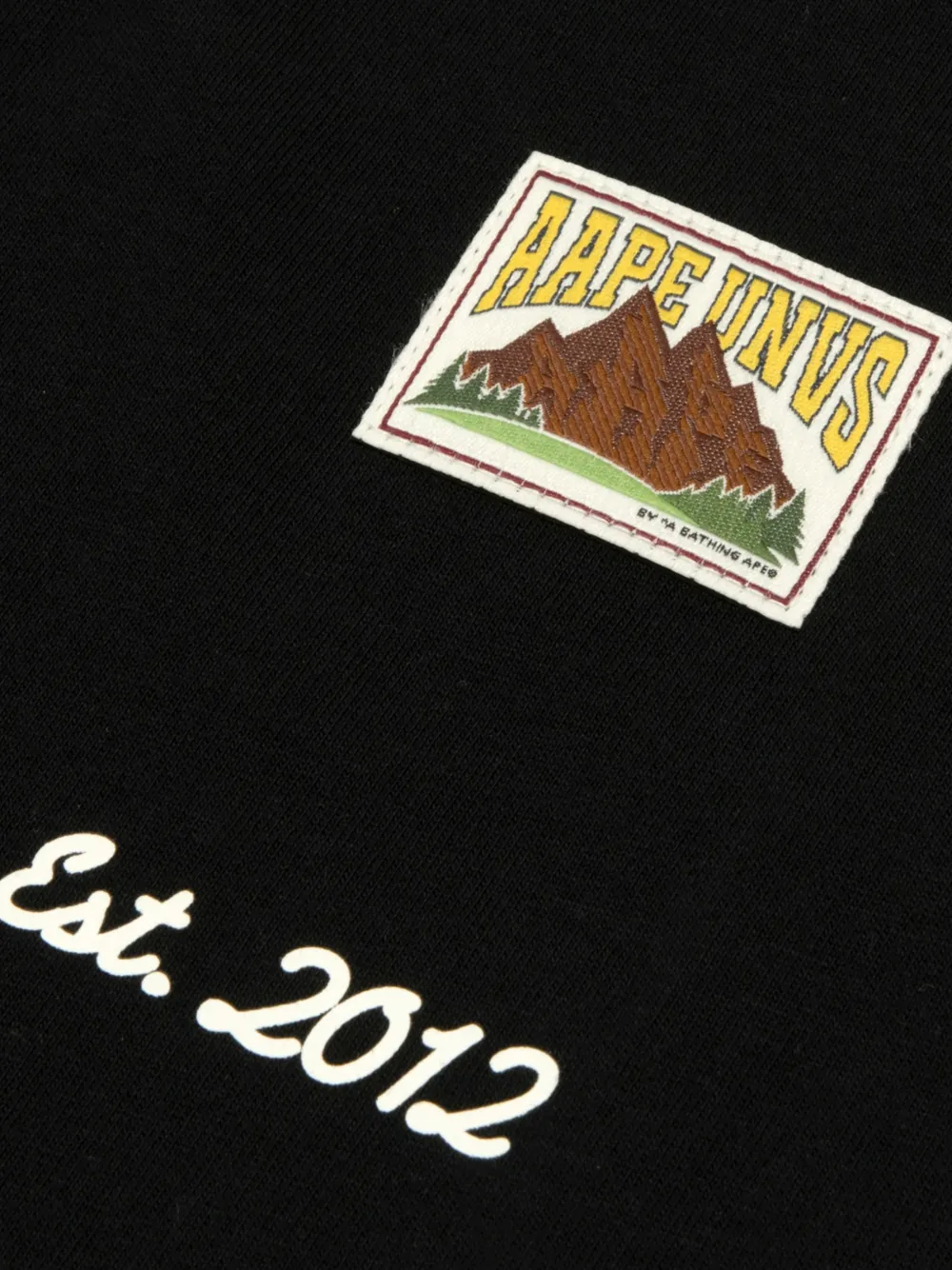 AAPE BY *A BATHING APE T-shirt met logopatch Zwart