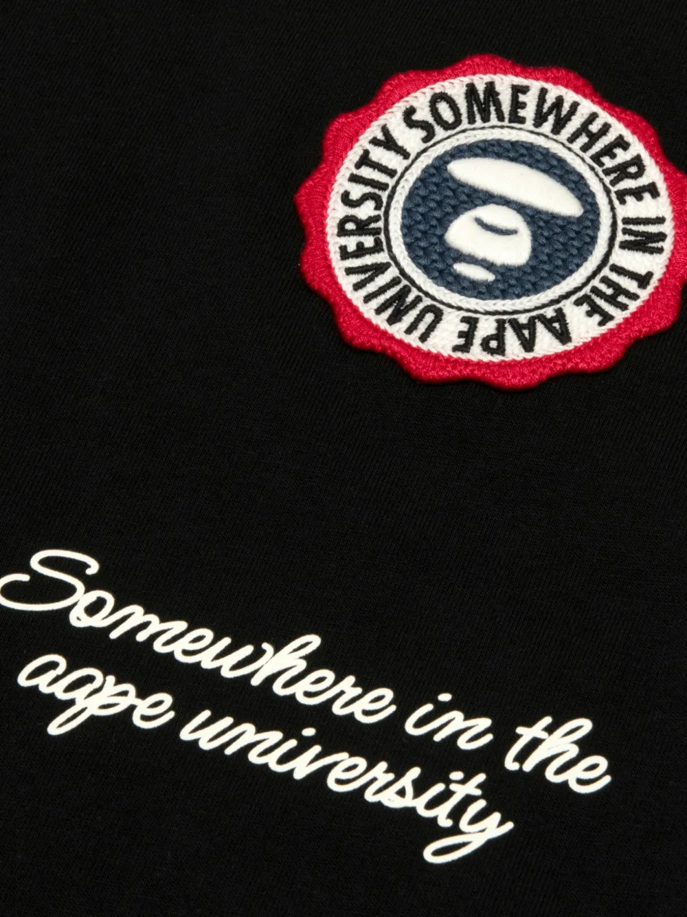 AAPE BY *A BATHING APE T-shirt met logopatch Zwart