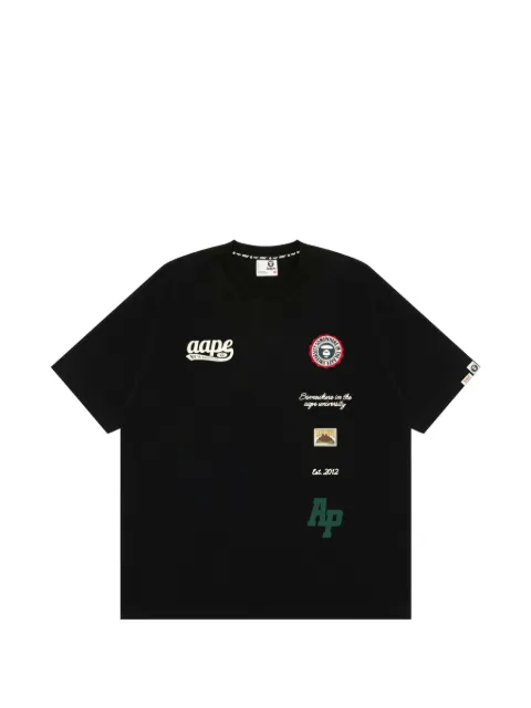 AAPE BY *A BATHING APE® logo-patch graphic-print T-shirt