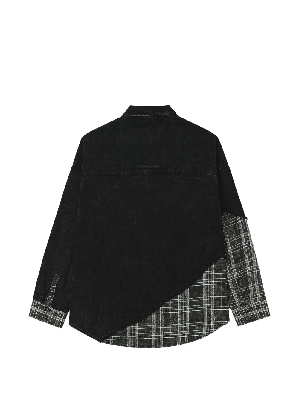 FIVE CM Overhemd met patchwork Zwart