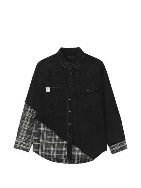 FIVE CM patchwork shirt