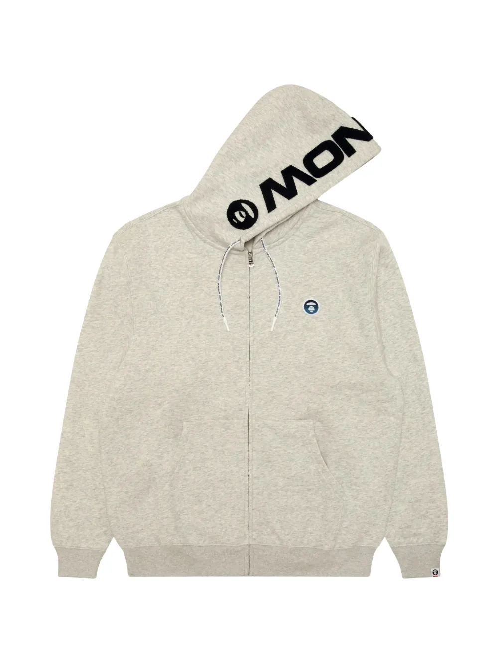 Aape By A Bathing Ape Logo-print Zip-up Hoodie In Neutrals