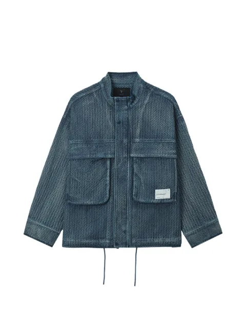 FIVE CM waffle-textured panelled jacket