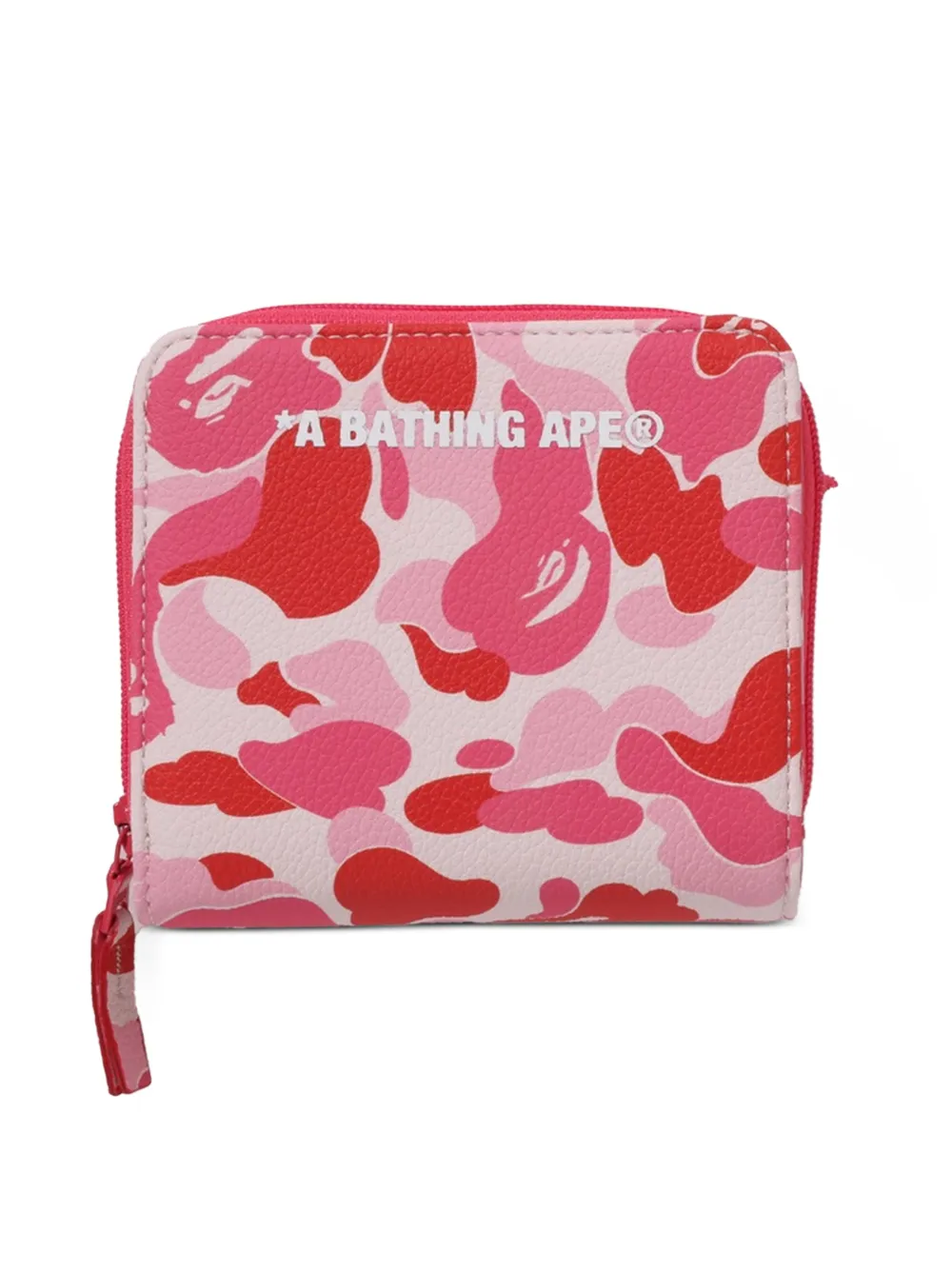 A BATHING APE mini ABC Camo wallet Roze
