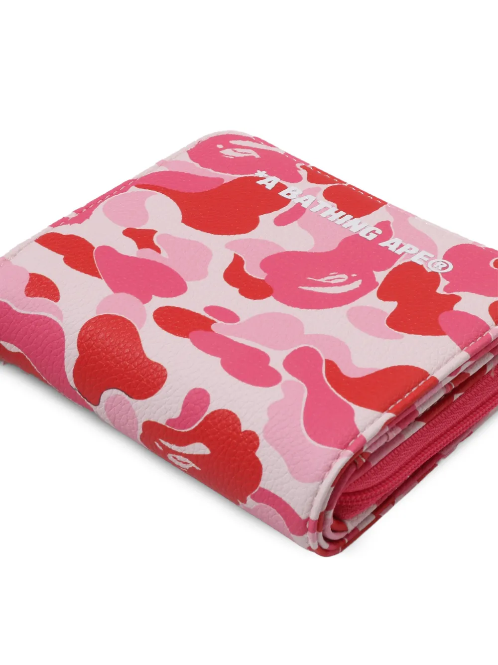 A BATHING APE mini ABC Camo wallet Roze
