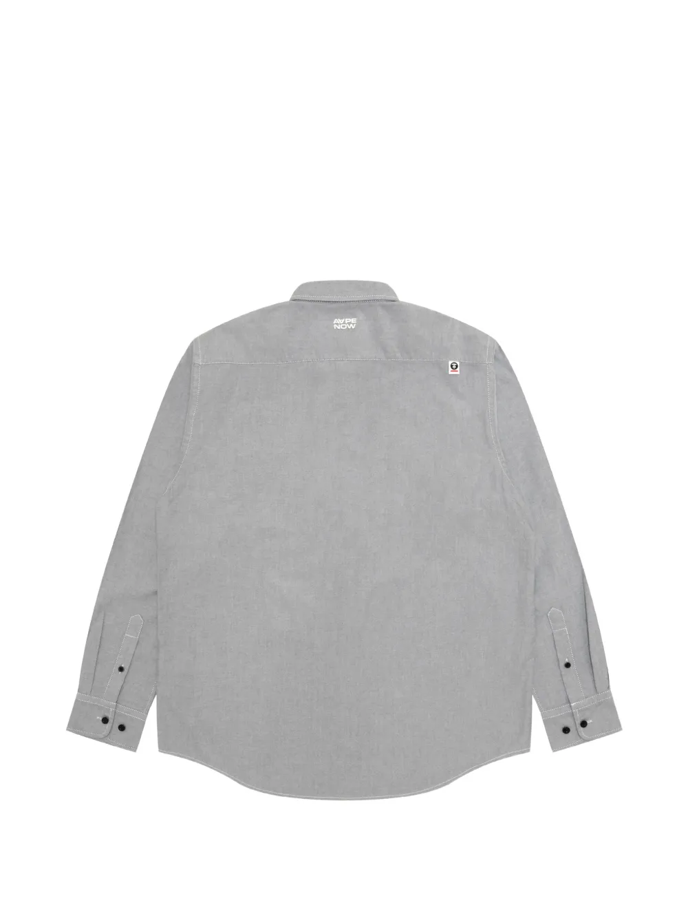 AAPE BY *A BATHING APE Button-down overhemd met Moonface-patch Grijs