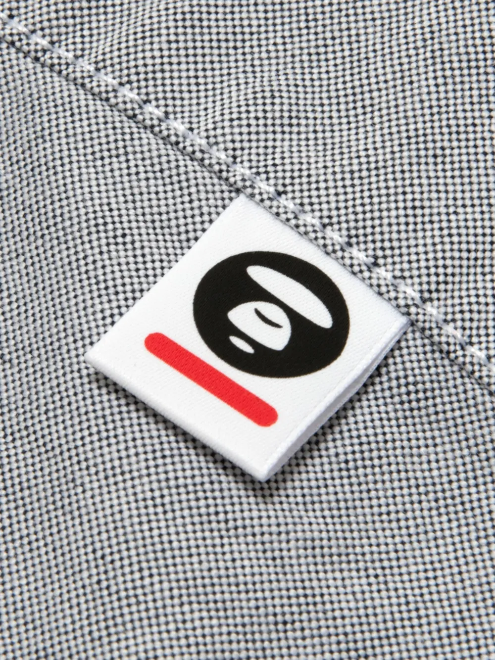 AAPE BY *A BATHING APE Button-down overhemd met Moonface-patch Grijs