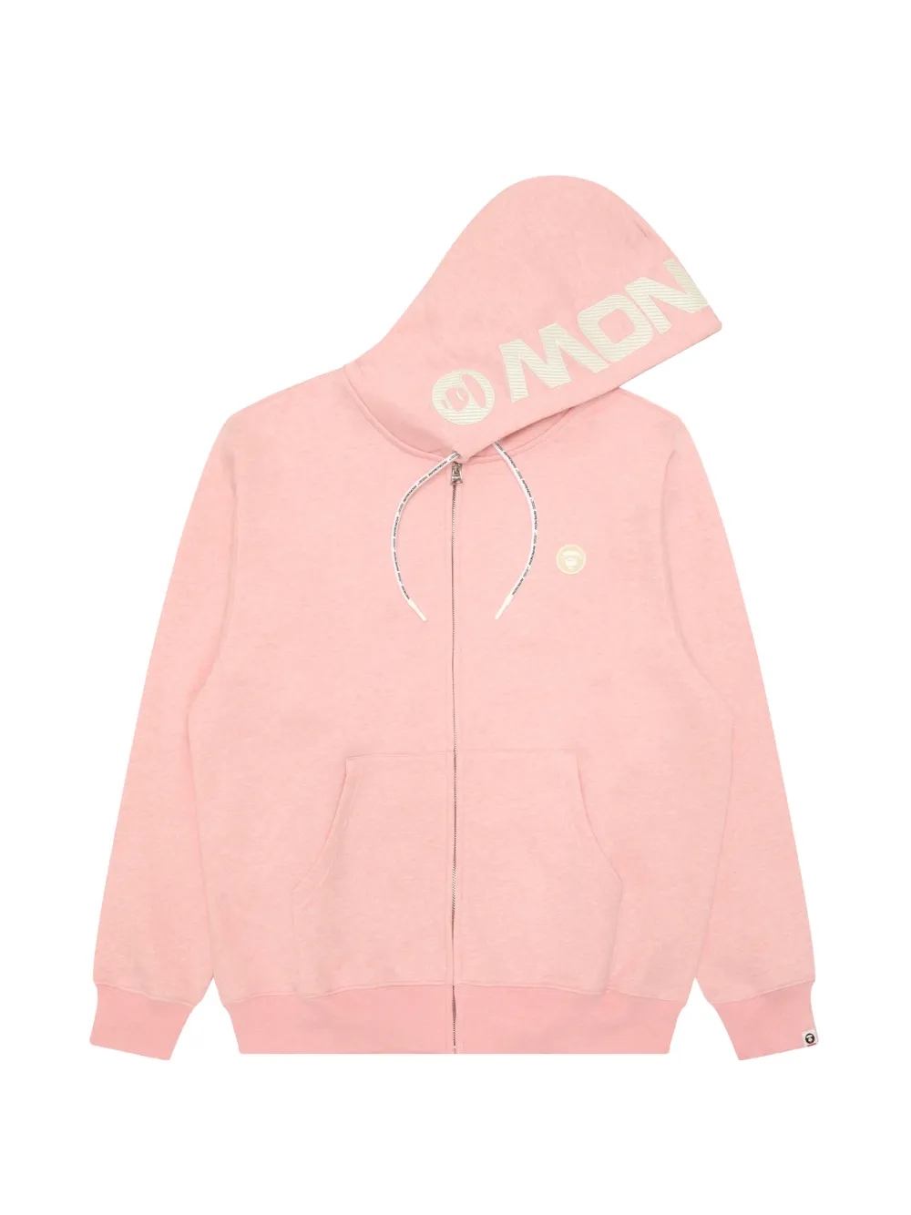 Aape By A Bathing Ape Logo-patch Zip-up Hoodie In Pink