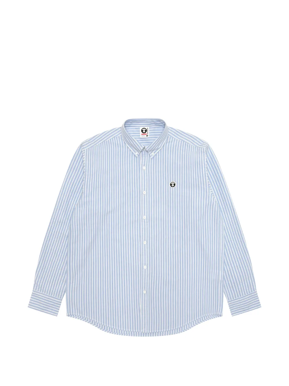 AAPE BY *A BATHING APE® Moonface vertical-stripe logo-patch shirt