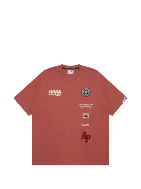 AAPE BY *A BATHING APE® logo-patch graphic-print T-shirt