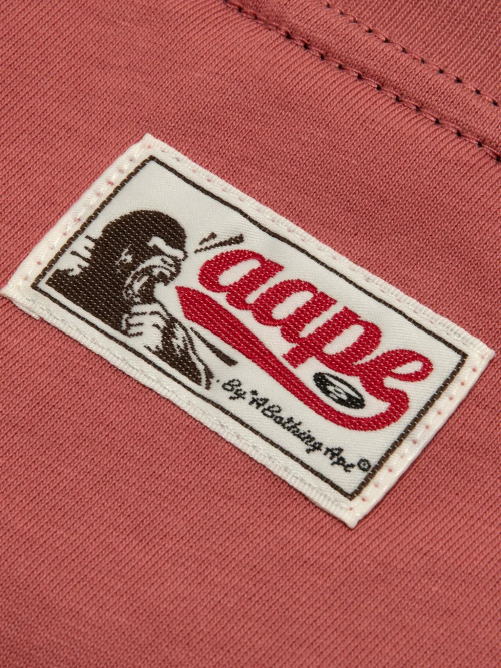 AAPE BY *A BATHING APE T-shirt met logopatch Rood