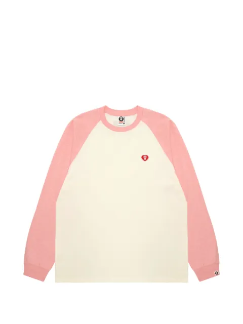 AAPE BY *A BATHING APE® футболка AAPENOW с рукавами реглан