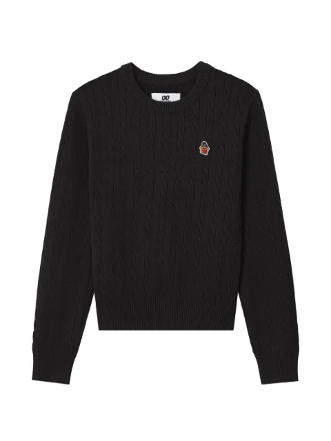 CHOCOOLATE pull en maille torsadée à patch logo