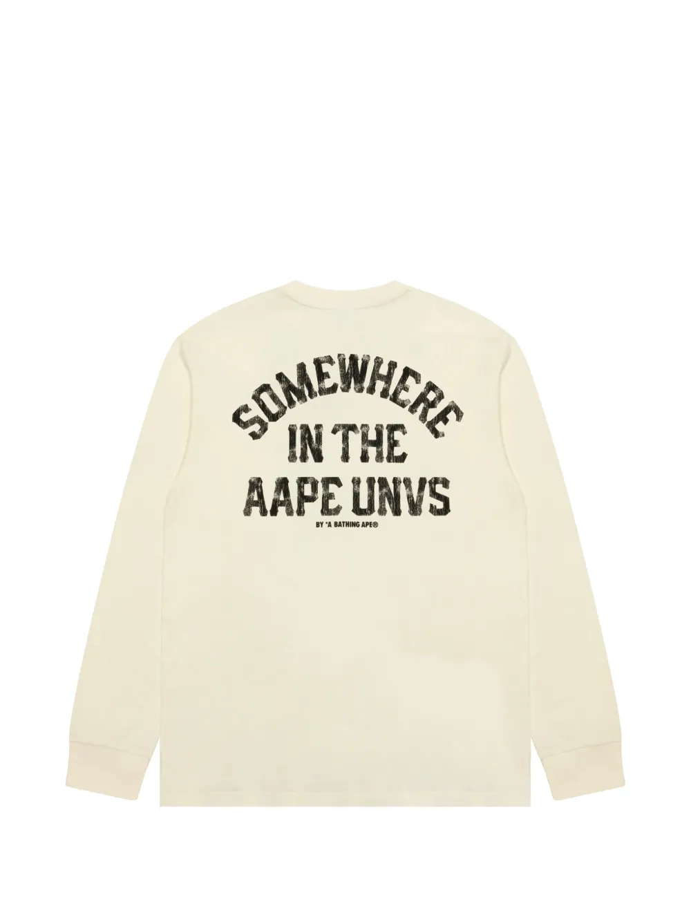 AAPE BY *A BATHING APE AAPEUNVS T-shirt met lange mouwen en logoprint Wit