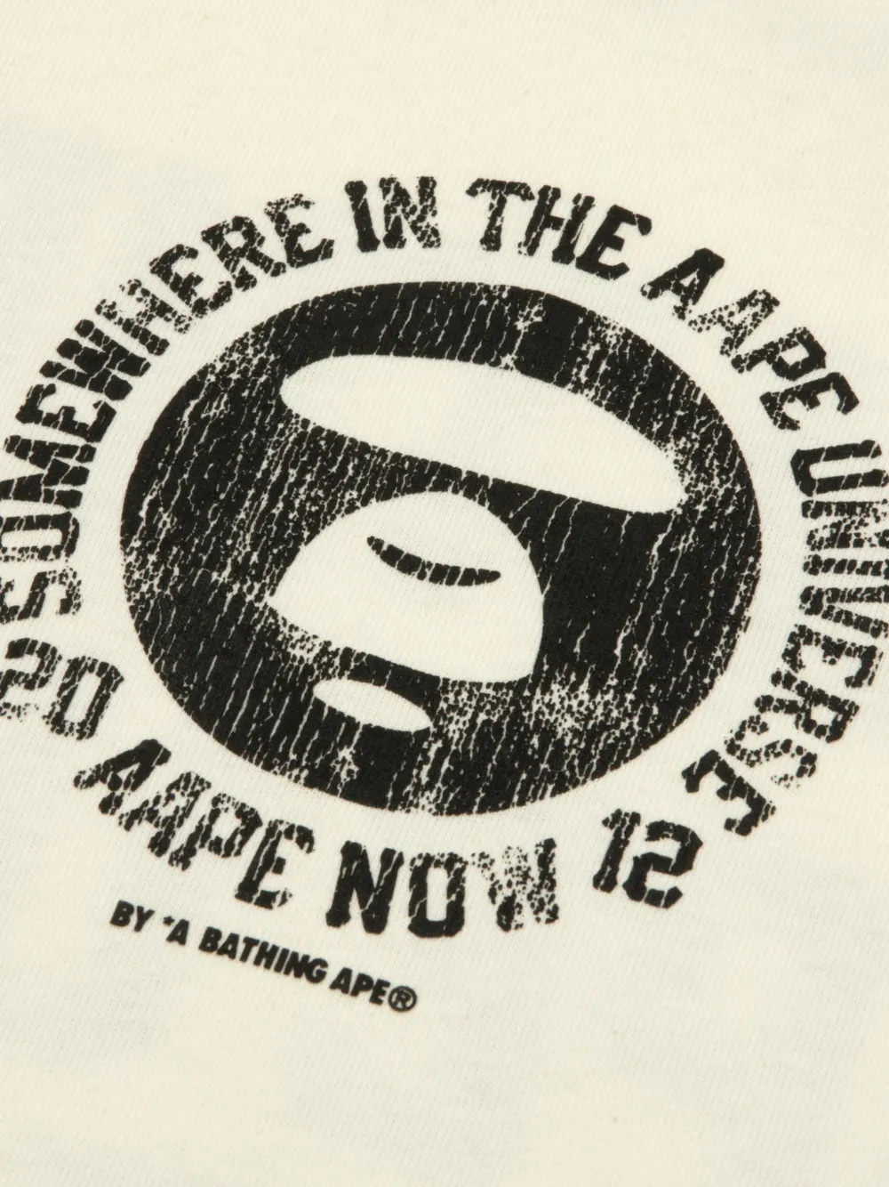 AAPE BY *A BATHING APE AAPEUNVS T-shirt met lange mouwen en logoprint Wit