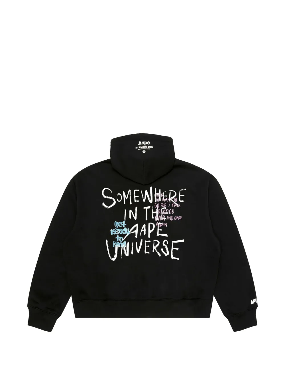 AAPE BY *A BATHING APE AAPEUNVS hoodie met trekkoord en logoprint Zwart