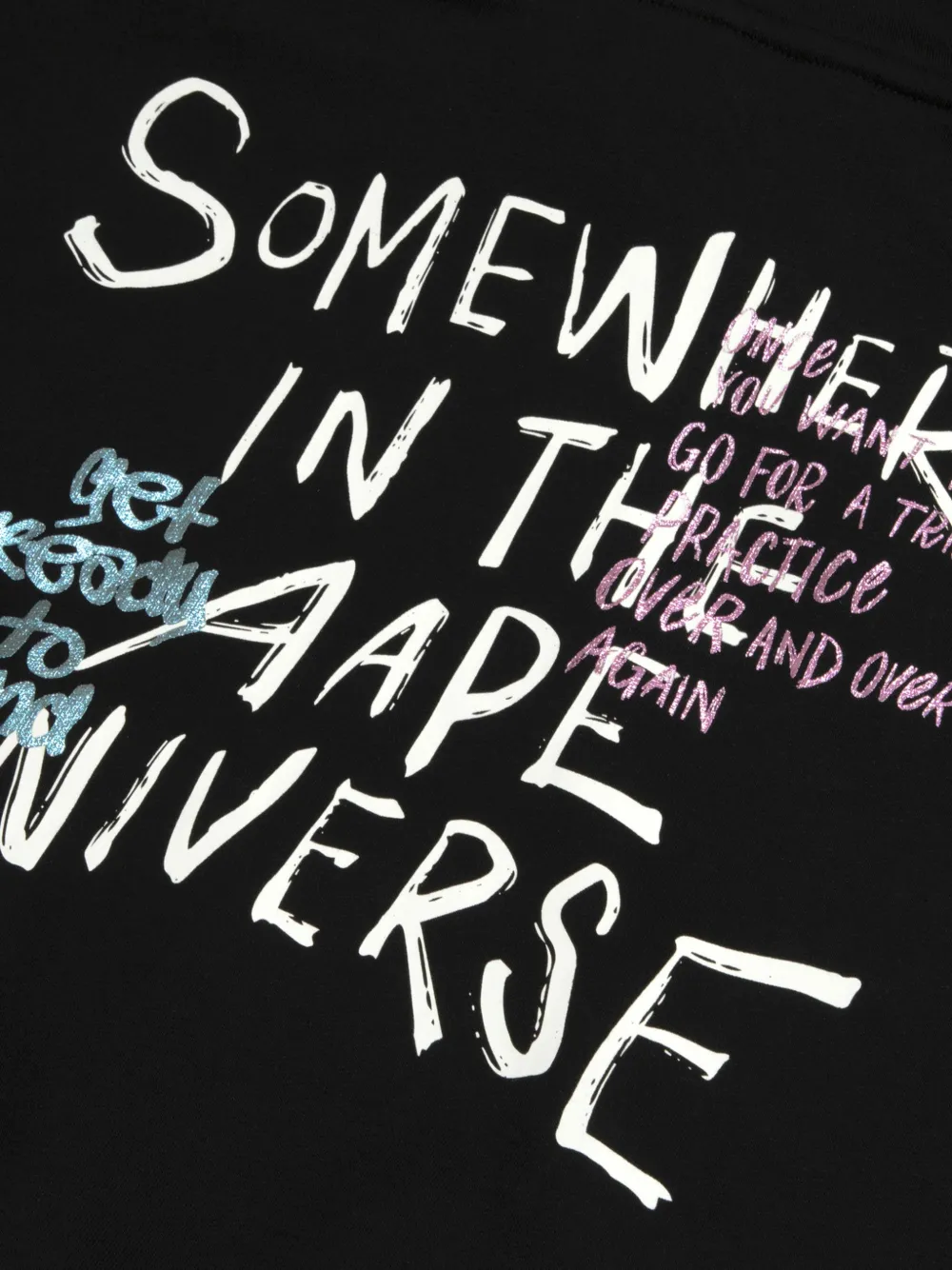 AAPE BY *A BATHING APE AAPEUNVS hoodie met trekkoord en logoprint Zwart