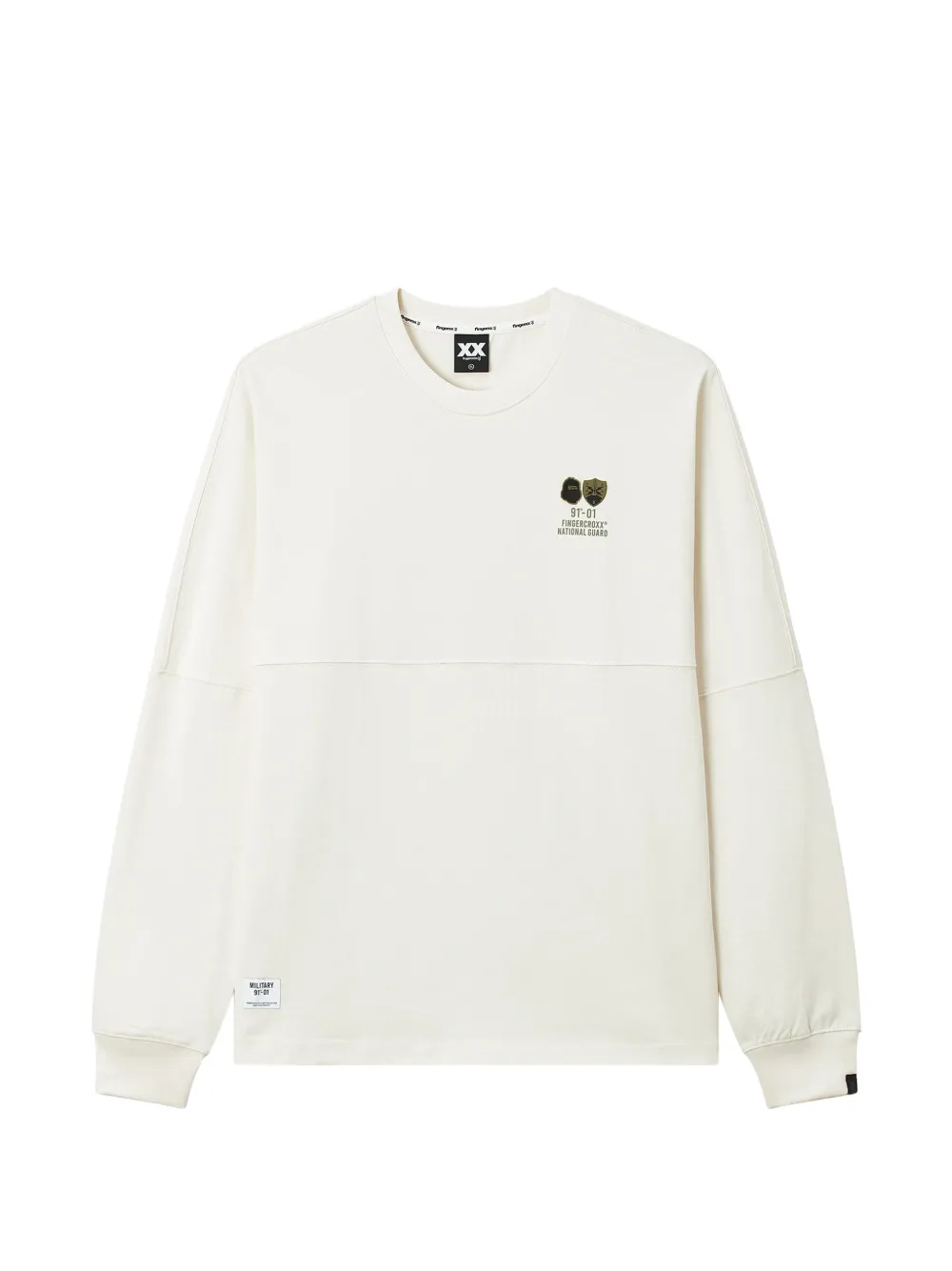 Fingercroxx Logo-print Long-sleeve Sweatshirt In Neutrals