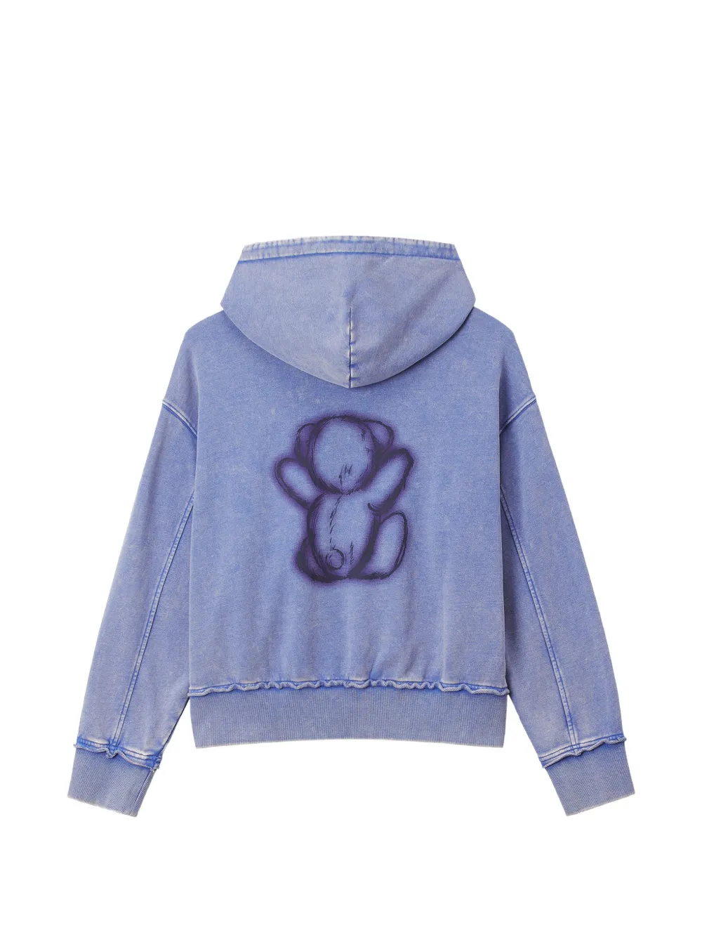 izzue Katoenen hoodie met grafische print Blauw