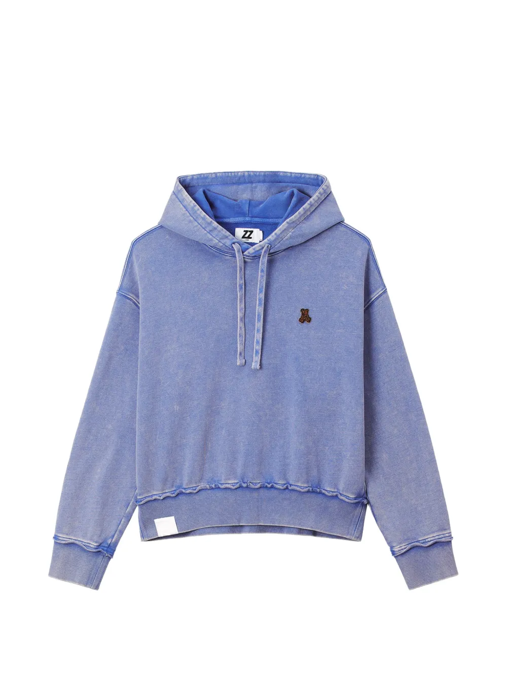 izzue graphic-print cotton hoodie - Blu