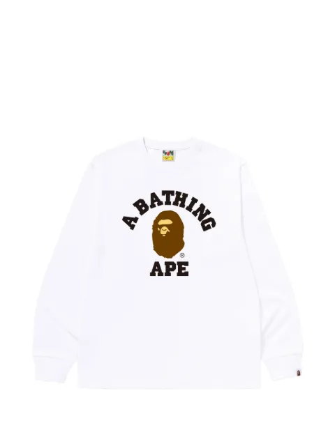 A BATHING APE® College logo-print long-sleeve T-shirt