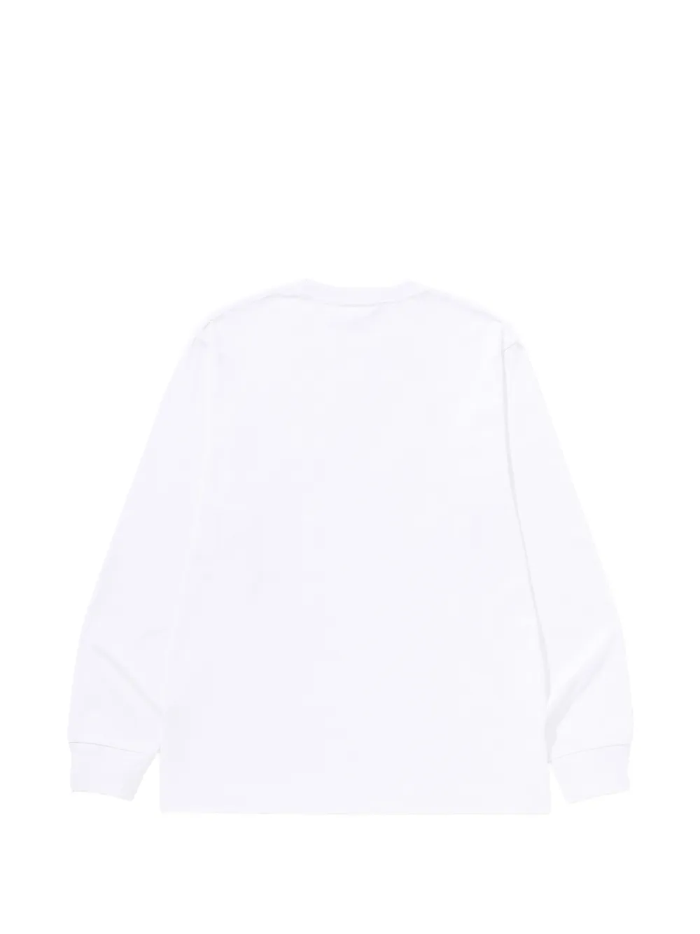 A BATHING APE College T-shirt met lange mouwen en logoprint Wit