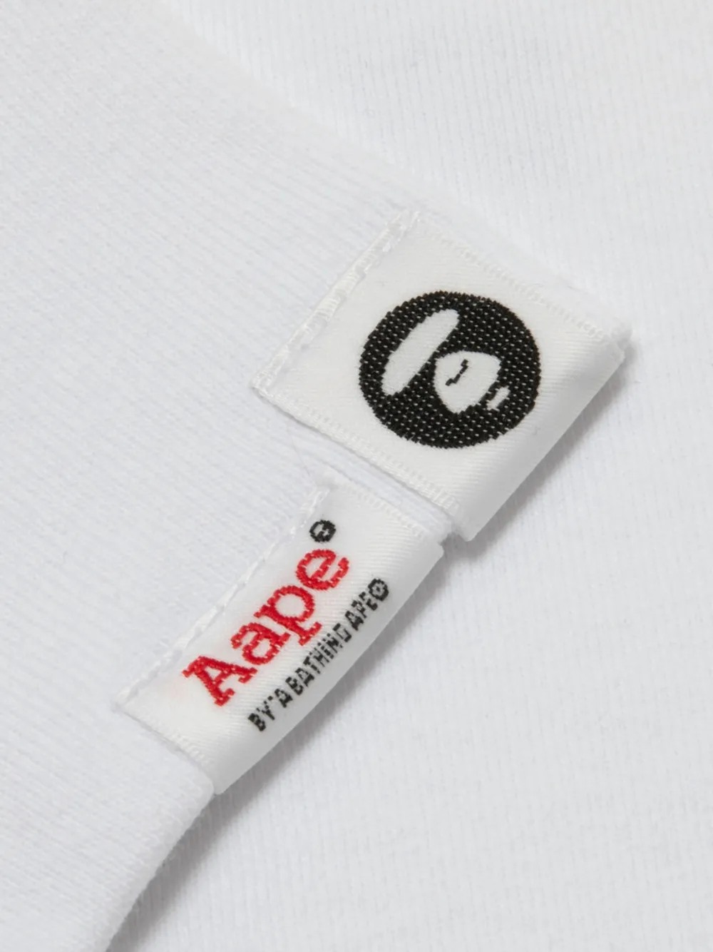 AAPE BY *A BATHING APE T-shirt met camouflage-print en logo-print Wit