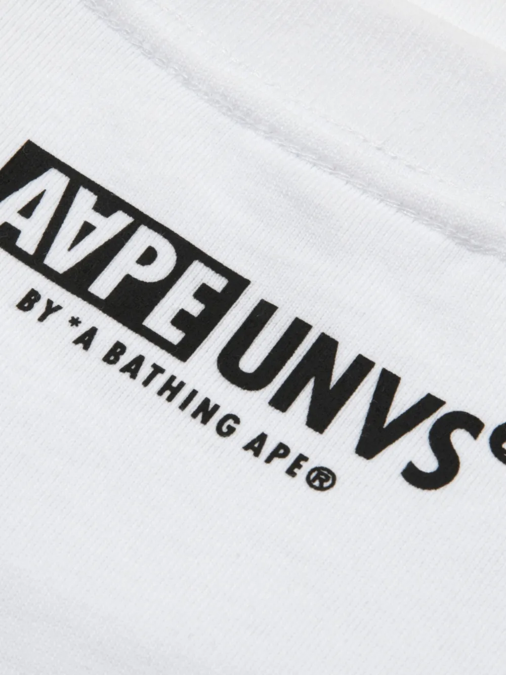 AAPE BY *A BATHING APE T-shirt met camouflage-print en logo-print Wit