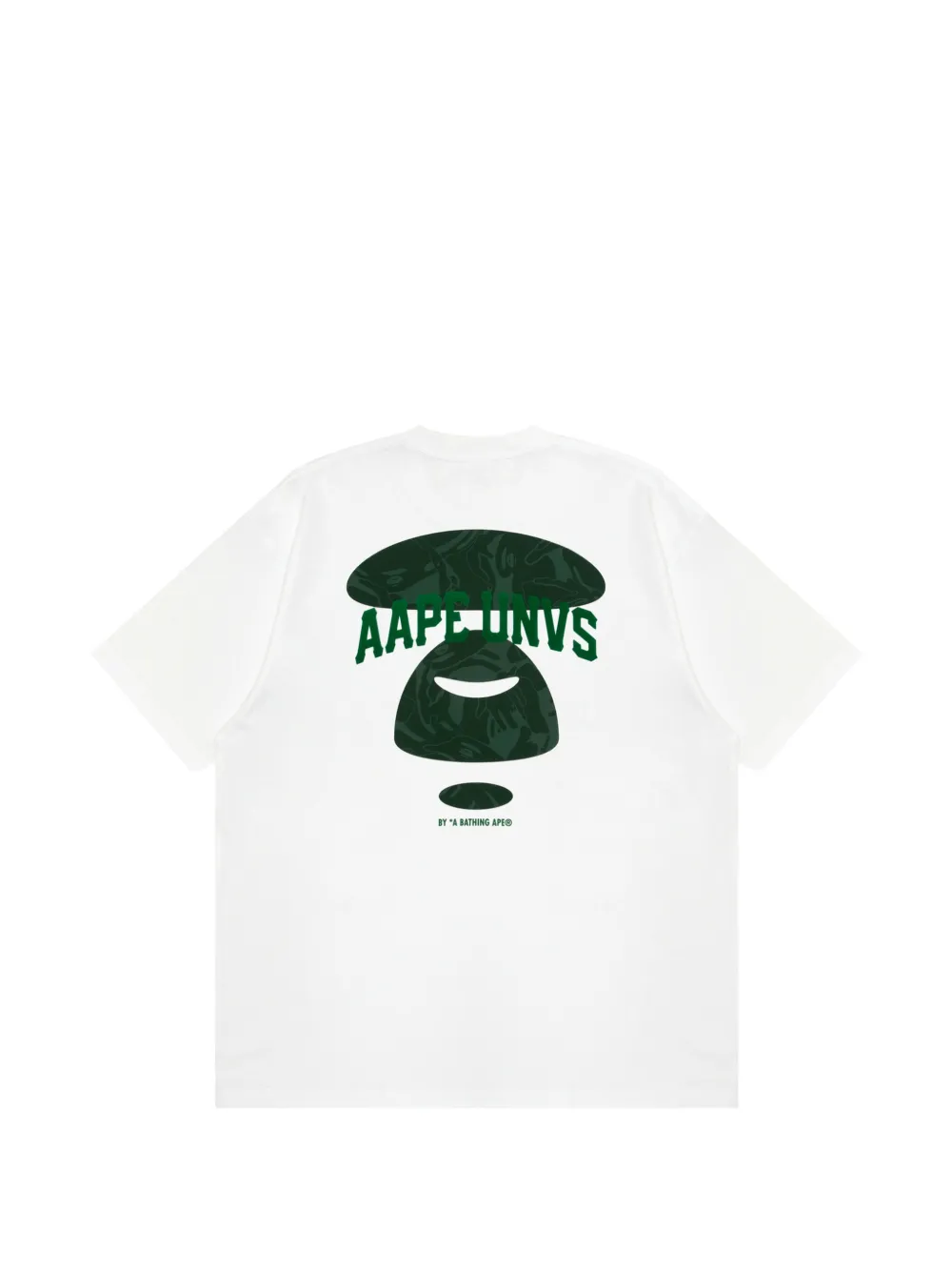 AAPE BY *A BATHING APE Aapeunvs Moonface T-shirt Wit