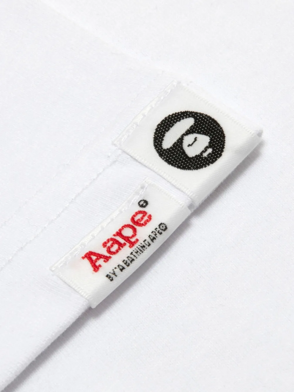 AAPE BY *A BATHING APE Aapeunvs Moonface T-shirt Wit