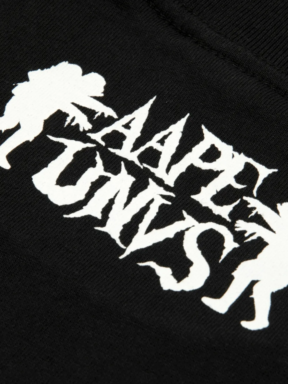 AAPE BY *A BATHING APE AAPEUNVS Moonface T-shirt met grafische print Zwart