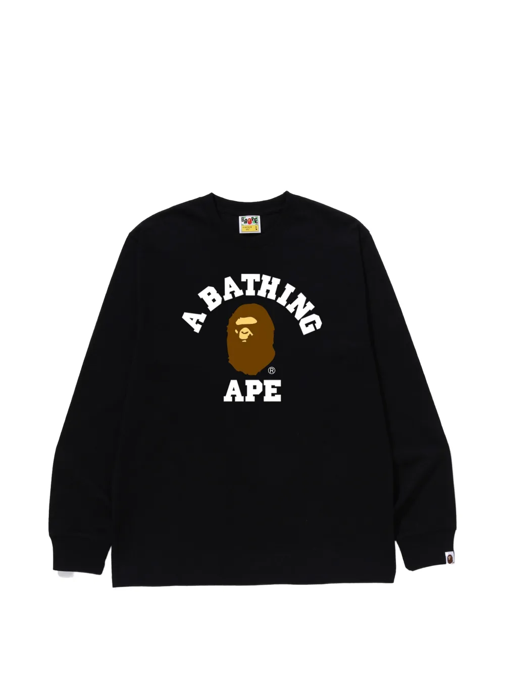 A BATHING APE® logo-print long-sleeve T-shirt - Nero