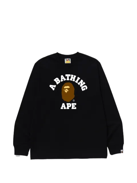 A BATHING APE® logo-print long-sleeve T-shirt