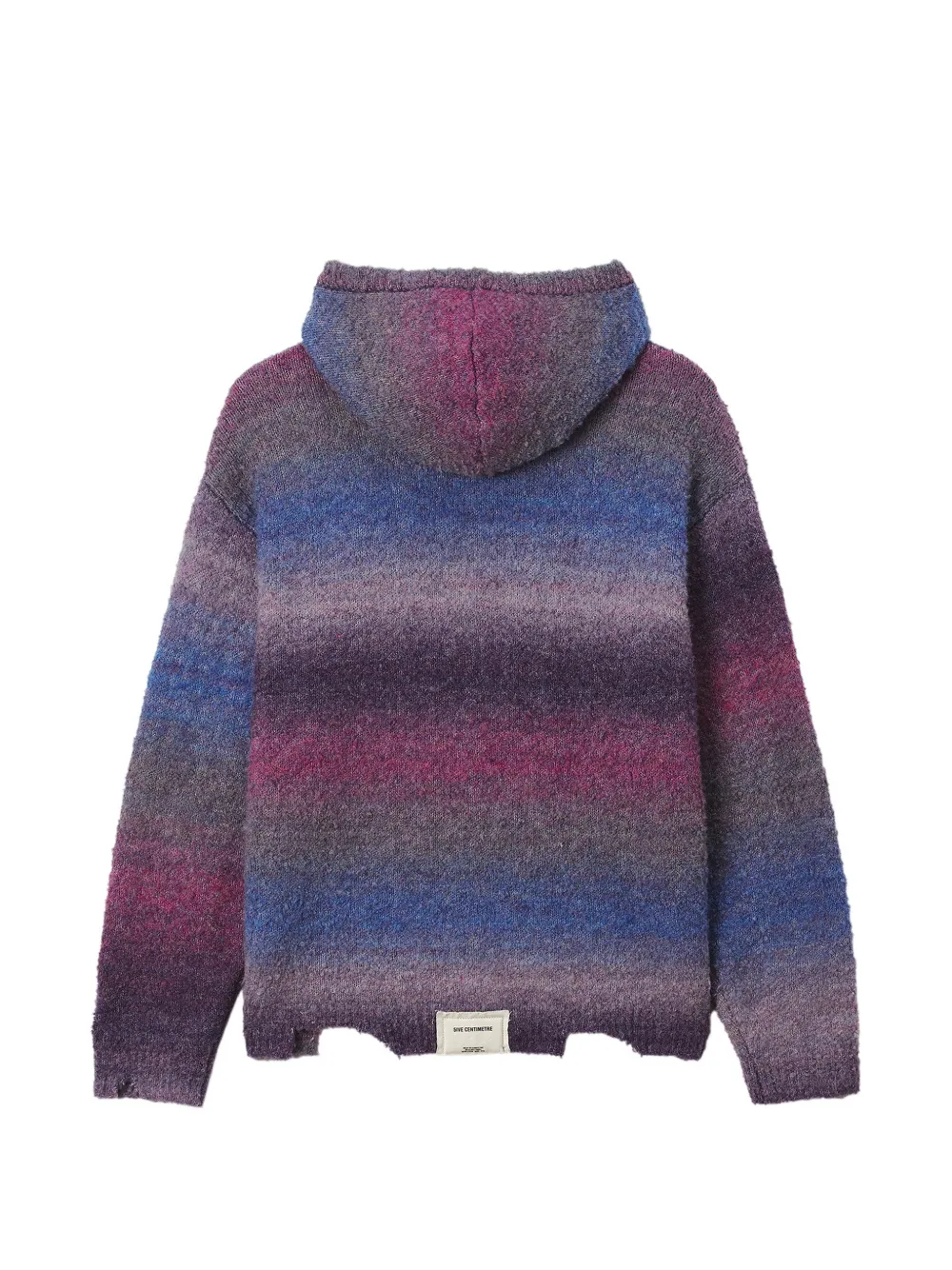 FIVE CM Hoodie met gerafelde afwerking en kleurverloop Paars