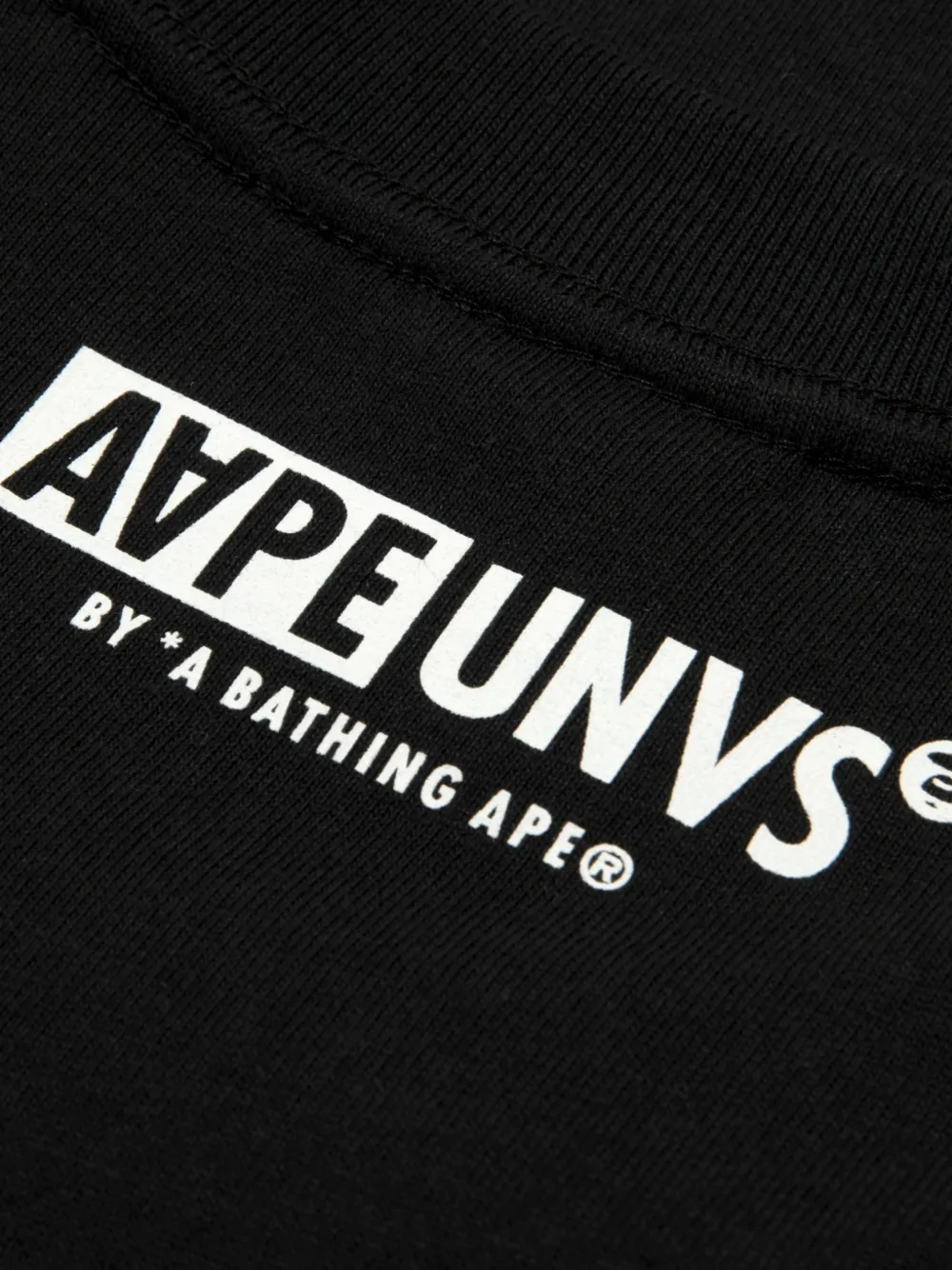 AAPE BY *A BATHING APE AAPEUNVS Moonface T-shirt met lange mouwen Zwart