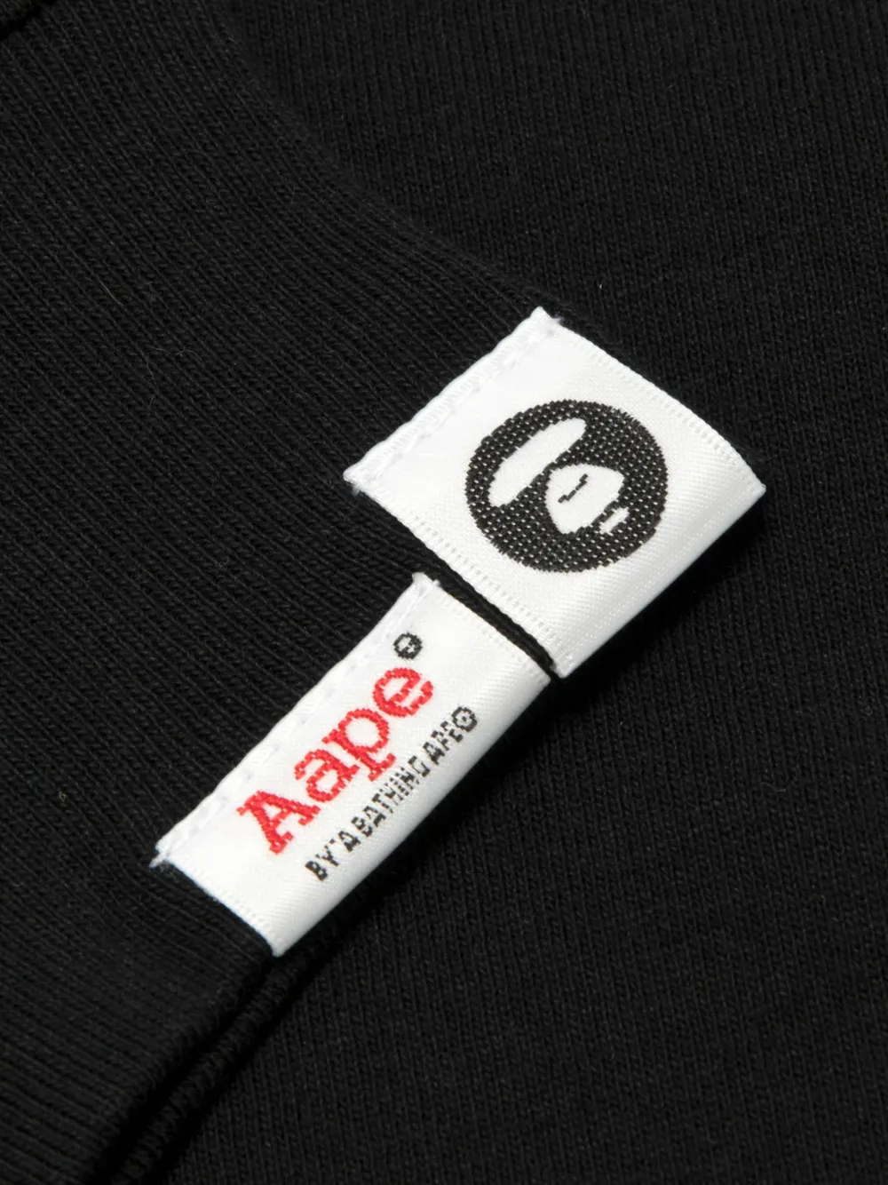 AAPE BY *A BATHING APE AAPEUNVS Moonface T-shirt met lange mouwen Zwart