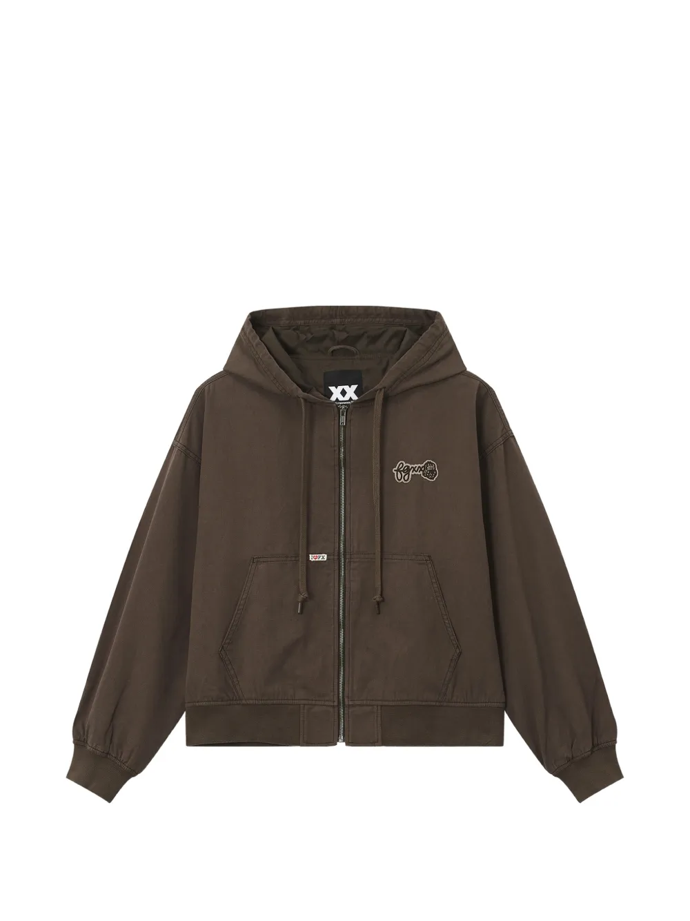FINGERCROXX logo-patch hoodie