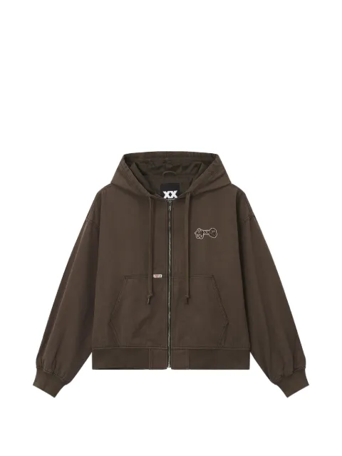 FINGERCROXX logo-patch hoodie