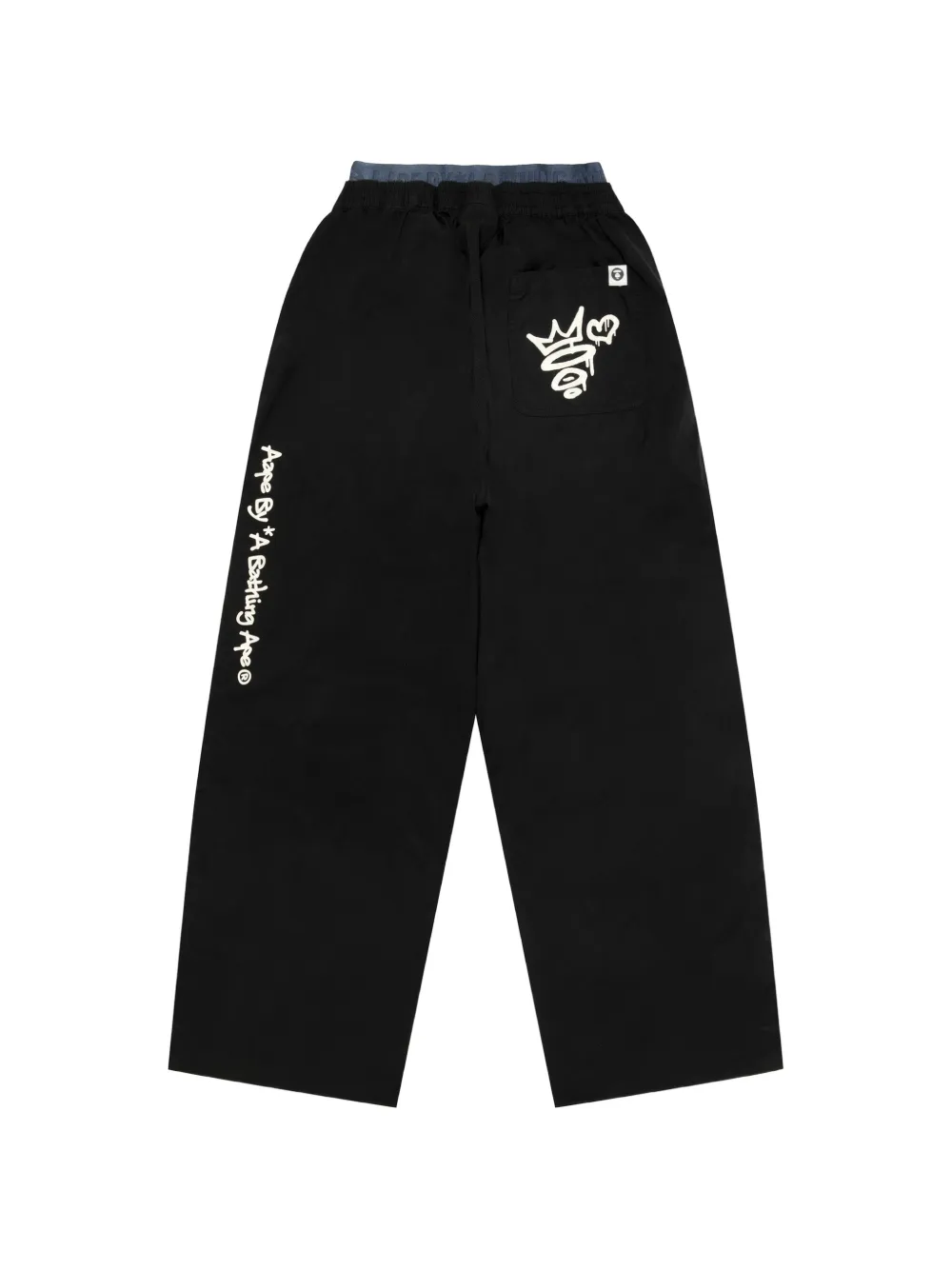 AAPE BY *A BATHING APE Aapeunvs Star Moonface trainingsbroek Zwart