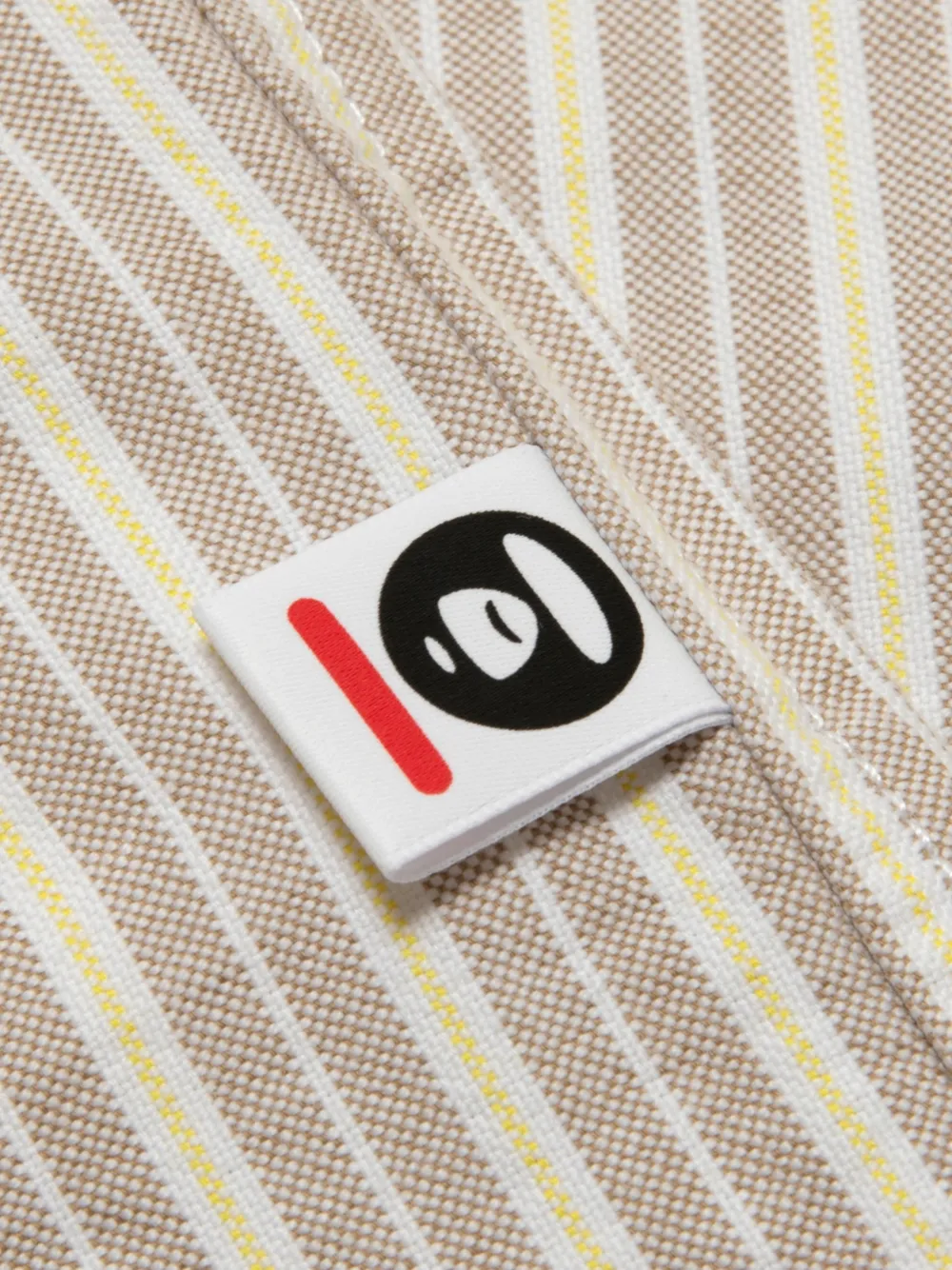AAPE BY *A BATHING APE Moonface gestreept katoenen overhemd Beige