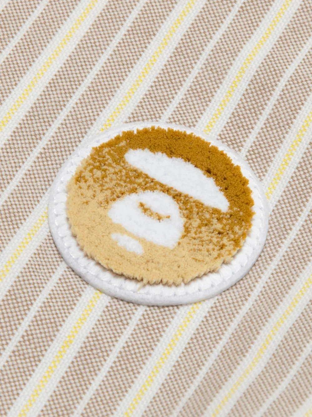 AAPE BY *A BATHING APE Moonface gestreept katoenen overhemd Beige