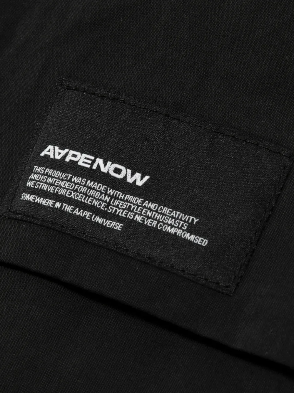 AAPE BY *A BATHING APE AAPENOW Moonface cargo broek met logoprint Zwart