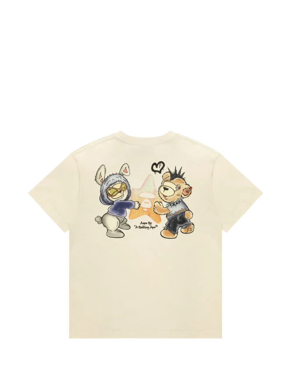 AAPE BY *A BATHING APE AAPE Star Moonface T-shirt met grafische print Wit