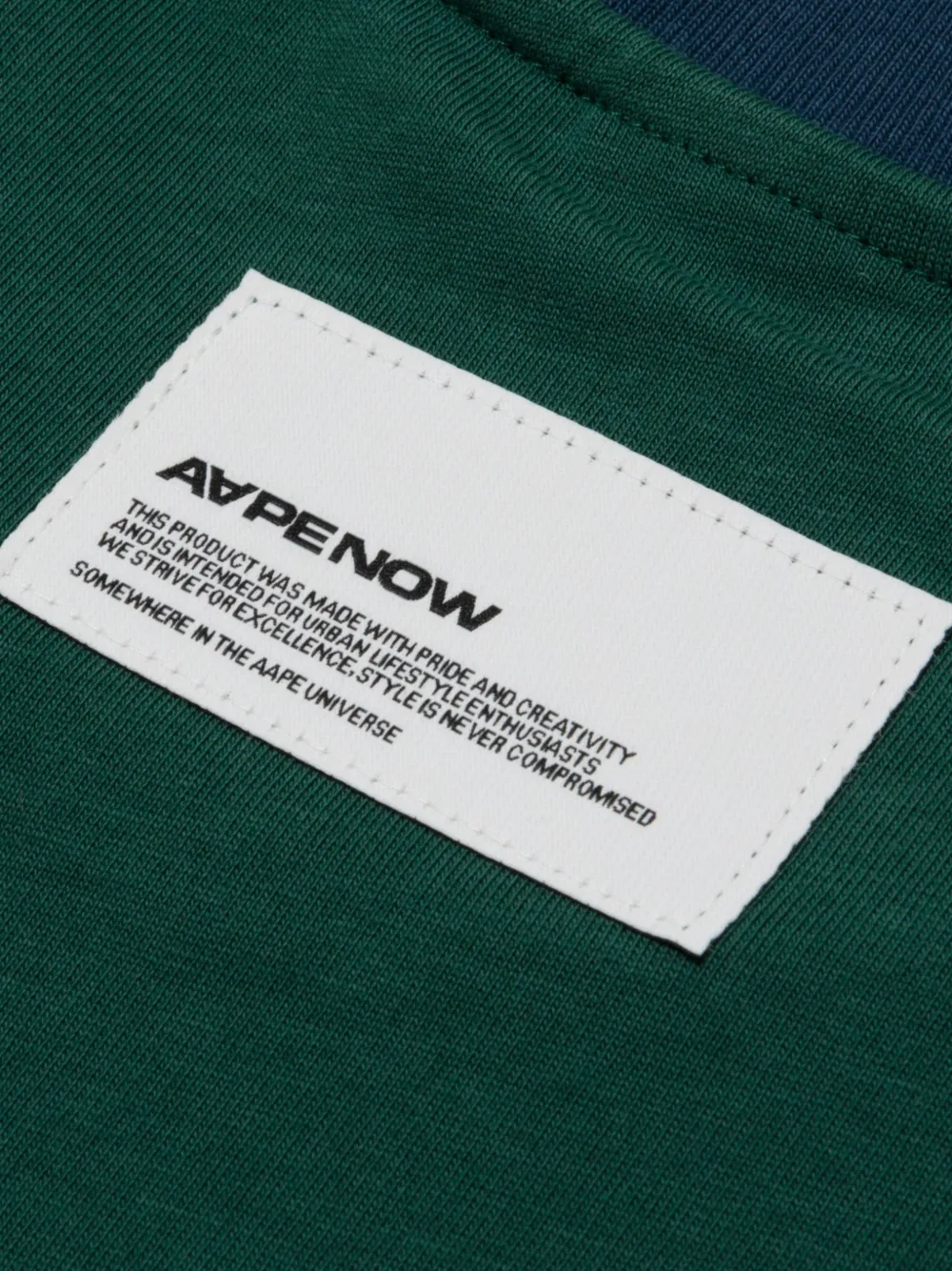 AAPE BY *A BATHING APE T-shirt met logopatch en raglan mouwen Groen