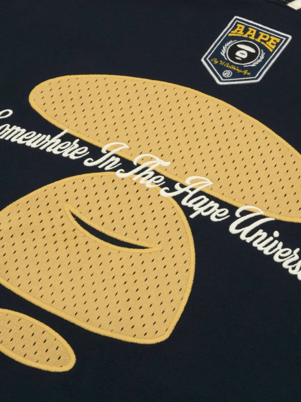 AAPE BY *A BATHING APE T-shirt met logopatch Zwart