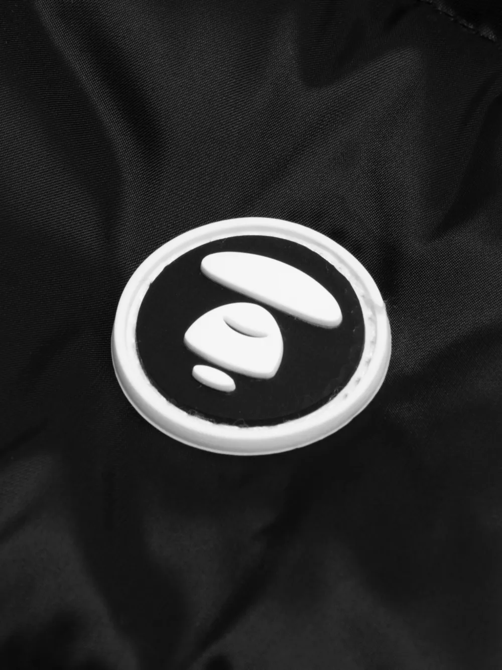 AAPE BY *A BATHING APE quilted logo-patch gilet Zwart