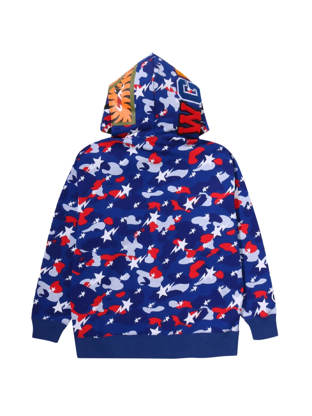 A BATHING APE STA Strike Camo Shark hoodie met camouflageprint en rits Blauw