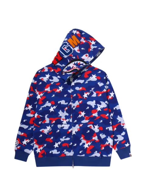 A BATHING APE® STA Strike Camo Shark camouflage zip-up hoodie