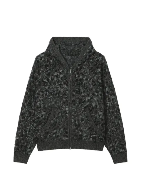 FIVE CM leopard-pattern zip-up hoodie