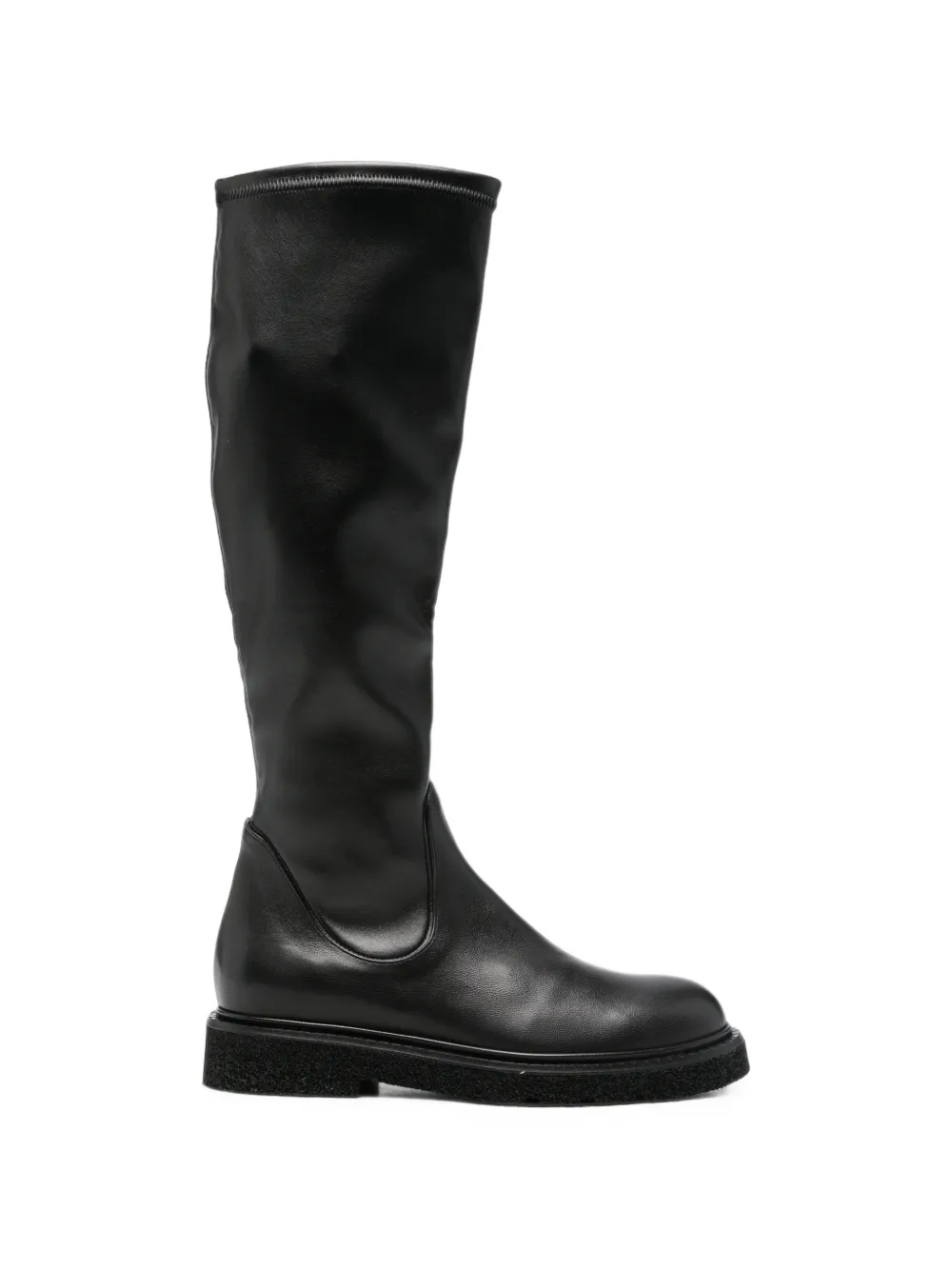 GUGLIELMO ROTTA leather knee-high boots Zwart
